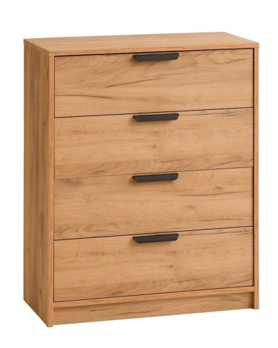 Komod JYSK Jenslev 71x36x89 sm, 4 qutu, qəhvəyi
