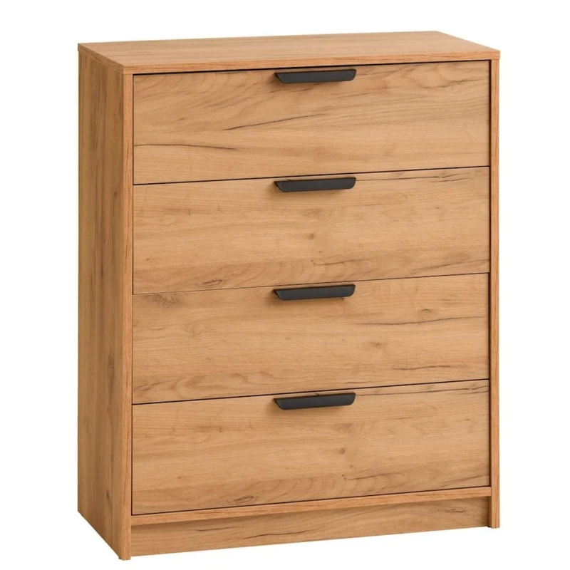 Комод JYSK Jenslev 71x36x89 см, 4 ящика, коричневый Комод JYSK Jenslev 71x36x89 см, 4 ящика, коричневый