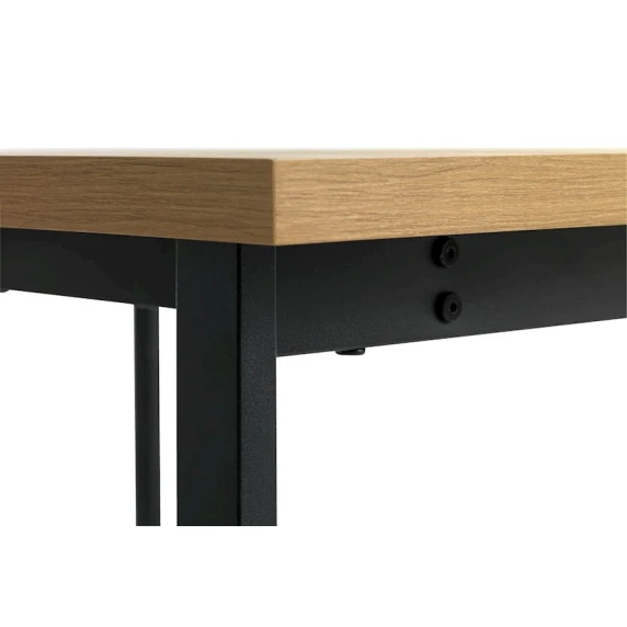 Обеденный стол JYSK Aabenraa, МДФ/меламин/металл, коричневый/черный, 80x120x75 см Обеденный стол JYSK Aabenraa, МДФ/меламин/металл, коричневый/черный, 80x120x75 см