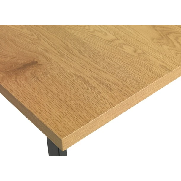 Обеденный стол JYSK Aabenraa, МДФ/меламин/металл, коричневый/черный, 80x120x75 см Обеденный стол JYSK Aabenraa, МДФ/меламин/металл, коричневый/черный, 80x120x75 см