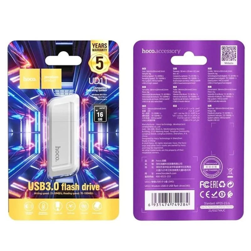 Флешка Hoco UD11 USB3.0 16 GB White Флешка Hoco UD11 USB3.0 16 GB White