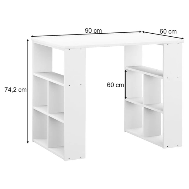 Компьютерный стол Art Mebel 76, белый, 75x90x60 см Компьютерный стол Art Mebel 76, белый, 75x90x60 см