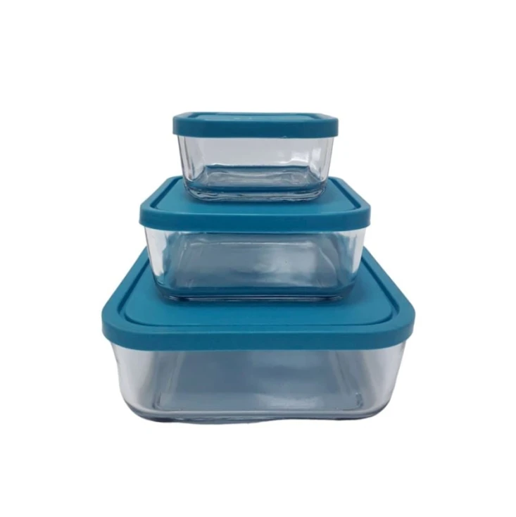 Konteyner dəsti Kaveh 0305, şəffaf/göy Konteyner dəsti Kaveh 0305, şəffaf/göy