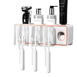 Держатель для зубных щеток dolab098, пластик, белый, 29x6.5x10.5 см Держатель для зубных щеток dolab098, пластик, белый, 29x6.5x10.5 см