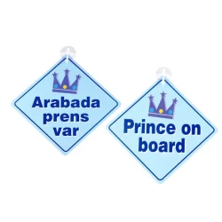 Наклейка на автомобиль Babyjem Prince on board, голубой