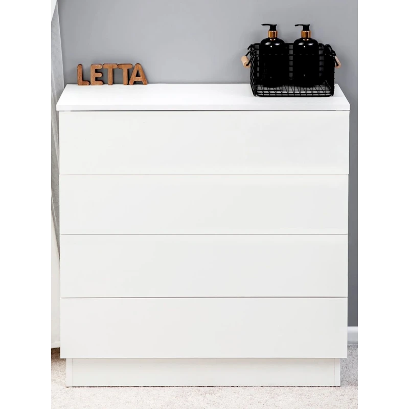 Тумба Letta, ЛДСП, белая, 73х33х75 см (3563_KomodWhite) Тумба Letta, ЛДСП, белая, 73х33х75 см (3563_KomodWhite)