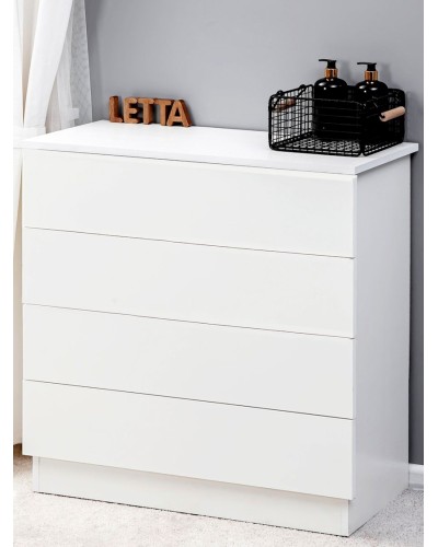 Tumba Letta, LDSP, ağ, 73х33х75 sm (3563_KomodWhite)