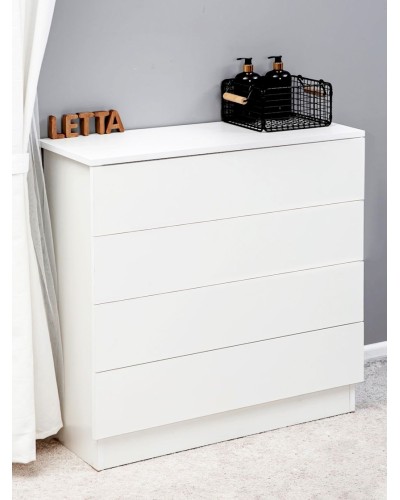 Tumba Letta, LDSP, ağ, 73х33х75 sm (3563_KomodWhite)