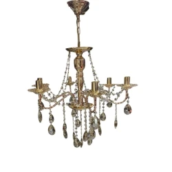 Asma çılçıraq Kapitaşı MBL-6059-2, metal, qızılı, 90x58 sm