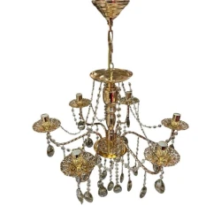 Asma çılçıraq Kapitaşı MBL-6059-2, metal, qızılı, 90x58 sm