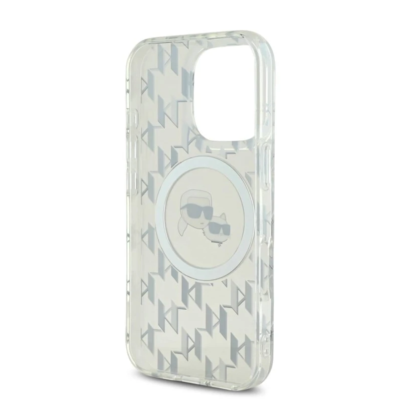 Чехол Karl Lagerfeld Magsafe IML Hard with Karl & Choupette Heads для Apple iPhone 16 Pro Max, Transparent Чехол Karl Lagerfeld Magsafe IML Hard with Karl & Choupette Heads для Apple iPhone 16 Pro Max, Transparent