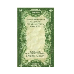 Kitab Loqos Milyon Funt Sterlinq Dəyərində Banknot – The Million Pound Banknote (İngiliscə-Azərbaycanca), müəllif Mark Twain