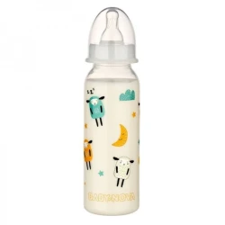 Бутылочка Baby Nova, 0-24 месяцев, c круглой силиконовой соской, 240 мл, синяя Бутылочка Baby Nova, 0-24 месяцев, c круглой силиконовой соской, 240 мл, синяя