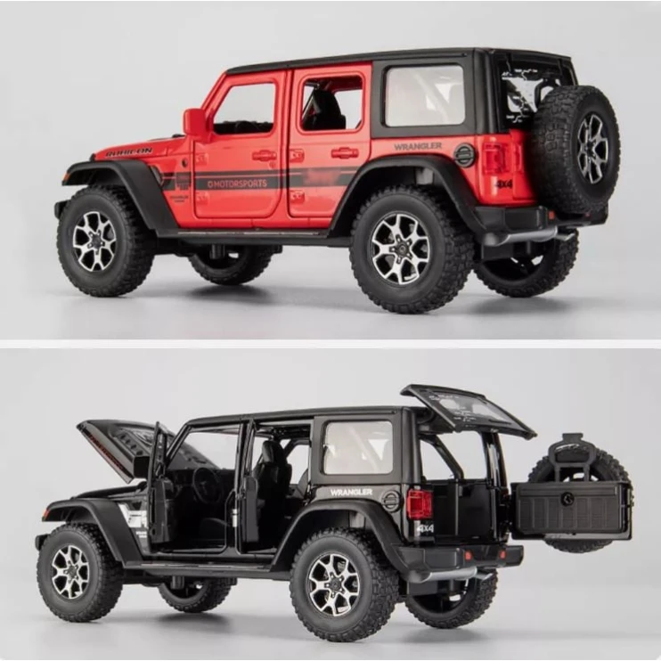 Oyuncaq maşın Jeep Wrangler 4x4, qırmızı