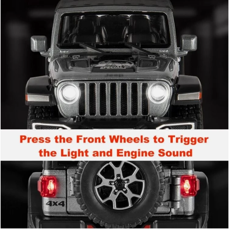 Oyuncaq maşın Jeep Wrangler 4x4, qırmızı