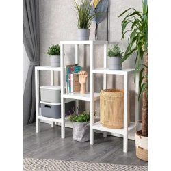 Стеллаж HomeStore İH92, пластик, белый, 100x108x29 см