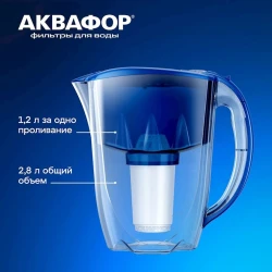 Фильтр-кувшин Akvafor Aqua350, 2.8 л, синий
