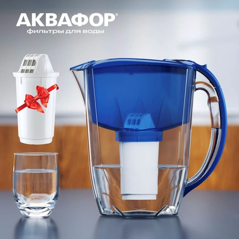 Фильтр-кувшин Akvafor Aqua350, 2.8 л, синий Фильтр-кувшин Akvafor Aqua350, 2.8 л, синий