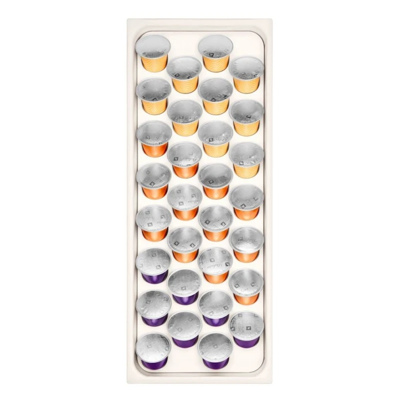 Органайзер для кофейных капсул Hom-me 101386, 15x37 см, пластик, белый Органайзер для кофейных капсул Hom-me 101386, 15x37 см, пластик, белый