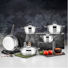 Qab-qacaq dəsti Ozlife FS-139, gümüşü, 5 parça
