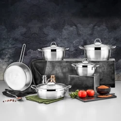 Qab-qacaq dəsti Ozlife FS-139, gümüşü, 5 parça