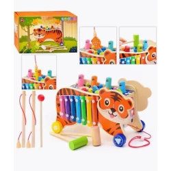 Деревянная игрушка Логический ксилофон T2255881902-1, разноцветная, 29x14x16.5 см, 3+ лет Деревянная игрушка Логический ксилофон T2255881902-1, разноцветная, 29x14x16.5 см, 3+ лет