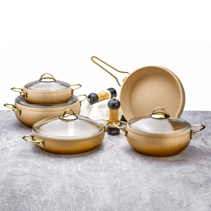 Набор посуды Ozlife FS-118, бежевый, 5 шт Набор посуды Ozlife FS-118, бежевый, 5 шт