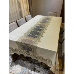 Скатерть Sahara SHA-00002044, 150x225 см, набук, бежевая