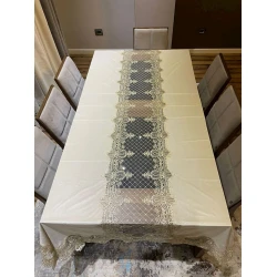 Скатерть Sahara SHA-00002044, 150x225 см, набук, бежевая