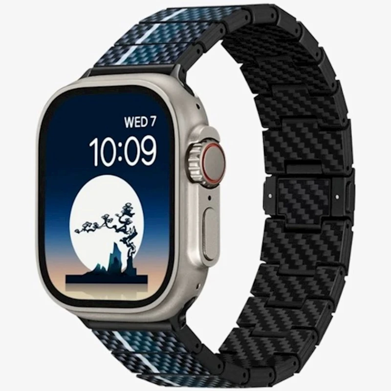 Kəmər Pitaka ChromaCarbon Band Moon Apple Watch 42/44/45/49 mm üçün Kəmər Pitaka ChromaCarbon Band Moon Apple Watch 42/44/45/49 mm üçün