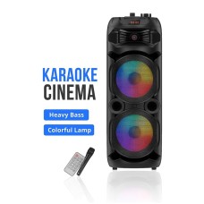 ZQS2801 2x8 dinamik, TWS, mikrofon və RGB işıqlandırma ilə Karaoke dinamiki Novatech_zqs2801