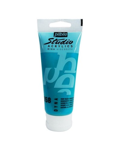 Akril boya Pebeo Studio Acrylics 358 İridisent Yaşıl-mavi 100 ml