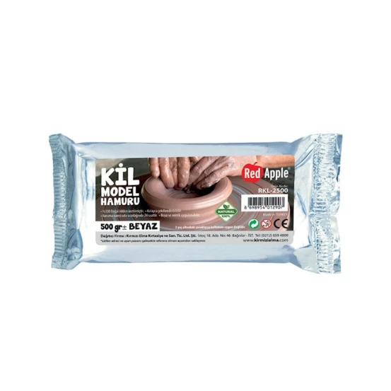 Полимерная глина Red Apple RA47-KL1000B Kil Model Hamuru, белый, 500 г Полимерная глина Red Apple RA47-KL1000B Kil Model Hamuru, белый, 500 г