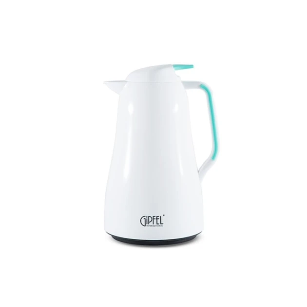 Термос-кофейник Gipfel Eliza 8217, пластик/стекло, белый/зеленый