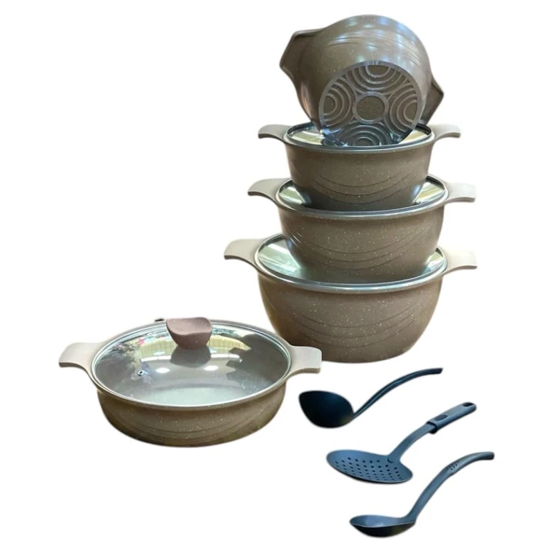 Набор кастрюль Ldenbo SHA-00006579, гранит, коричневый, 20/24/28/32 см, 16 шт. Набор кастрюль Ldenbo SHA-00006579, гранит, коричневый, 20/24/28/32 см, 16 шт.