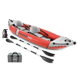 Надувная байдарка Intex 68303 Excursion Pro K1, 305х91х46 см, алюминиевое весло 218 см, до 100 кг