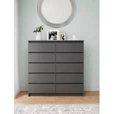 Komod, 121.3x120.4x40.4 sm, LDSP, boz