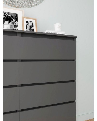 Komod, 121.3x120.4x40.4 sm, LDSP, boz