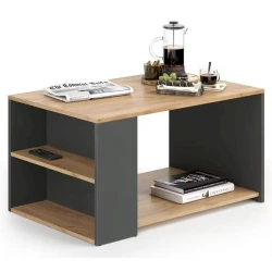 Журнальный стол M1, коричневый/серый, 90х48х59 см Журнальный стол M1, коричневый/серый, 90х48х59 см