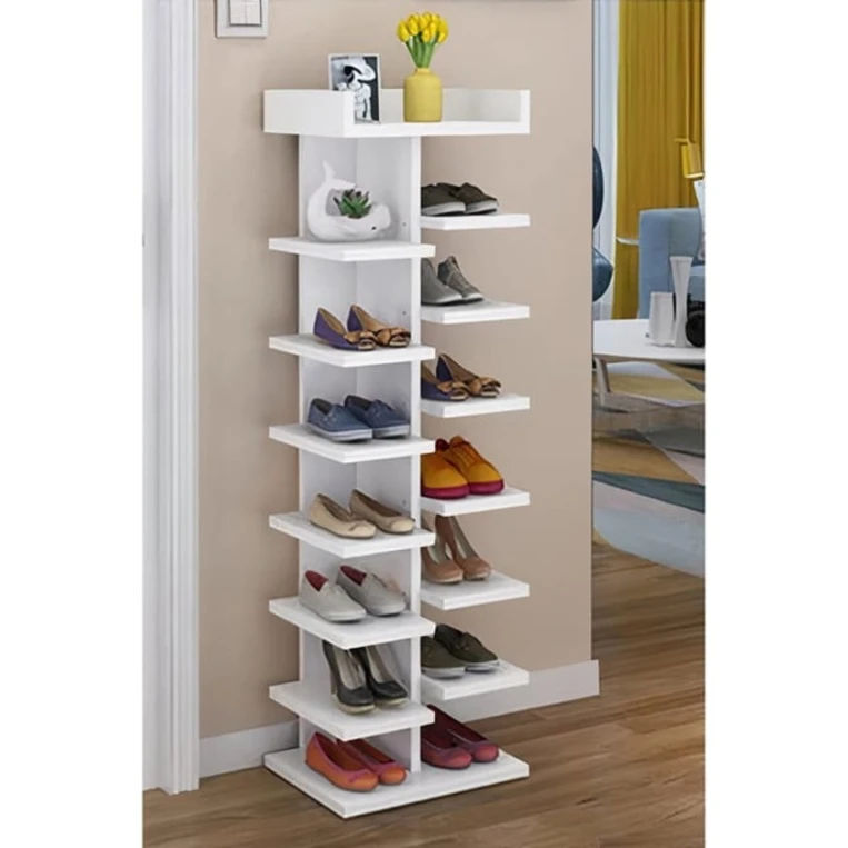 Стеллаж для обуви Art Mebel, ЛДСП, белый, 30х60х160 см Стеллаж для обуви Art Mebel, ЛДСП, белый, 30х60х160 см