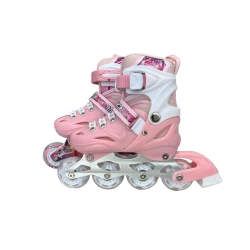 Роликовые коньки LZK603M, размер 34-37, розовый