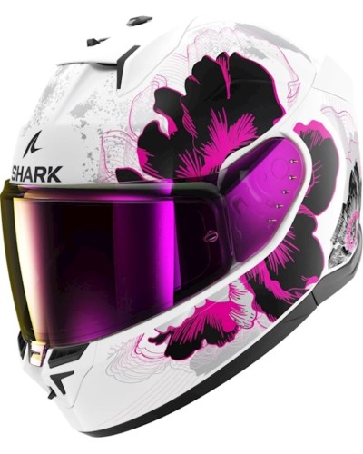 Motosikl dəbilqəsi Shark D-Skwal 3 Mayfer White-Violet-Anthracite WVA M (HE0926EWVAM)