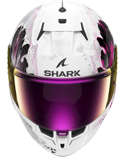 Motosikl dəbilqəsi Shark D-Skwal 3 Mayfer White-Violet-Anthracite WVA M (HE0926EWVAM)