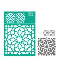 Трафарет многоразовый самоклеющийся Rosa Talent, №09, Бордюрный, А4 21х29.7 см