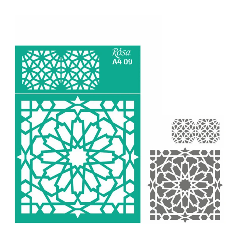 Çoxdəfəli yapışqan trafaret Rosa Talent, №09, Bordür, А4 21х29.7 sm Çoxdəfəli yapışqan trafaret Rosa Talent, №09, Bordür, А4 21х29.7 sm