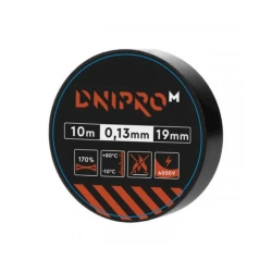 İzolyasiya lenti Dnipro-M 80922004, qara, 10 m İzolyasiya lenti Dnipro-M 80922004, qara, 10 m