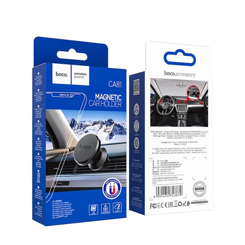 Автомобильный держатель для телефона Hoco CA81 Ligue, Черный Автомобильный держатель для телефона Hoco CA81 Ligue, Черный