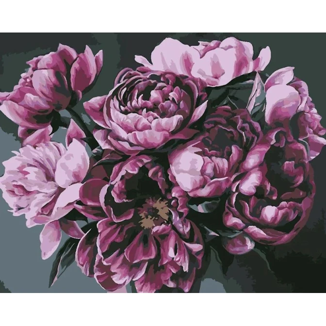 Алмазная мозаика Diamond Mosaic Ретро пионы, 40х50 см Алмазная мозаика Diamond Mosaic Ретро пионы, 40х50 см