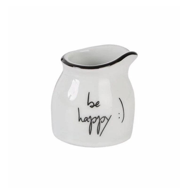 Süd qabı Porland Be Happy, farfor, ağ, 35 ml