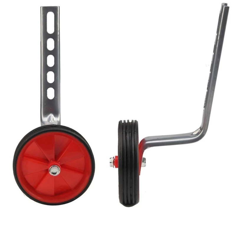 Комплект боковых велосипедных колес 0263, черные/красные, 12/16/18/20